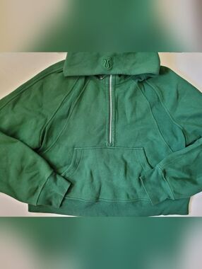 Lululemon Everglade Green Half-Zip Hoodie